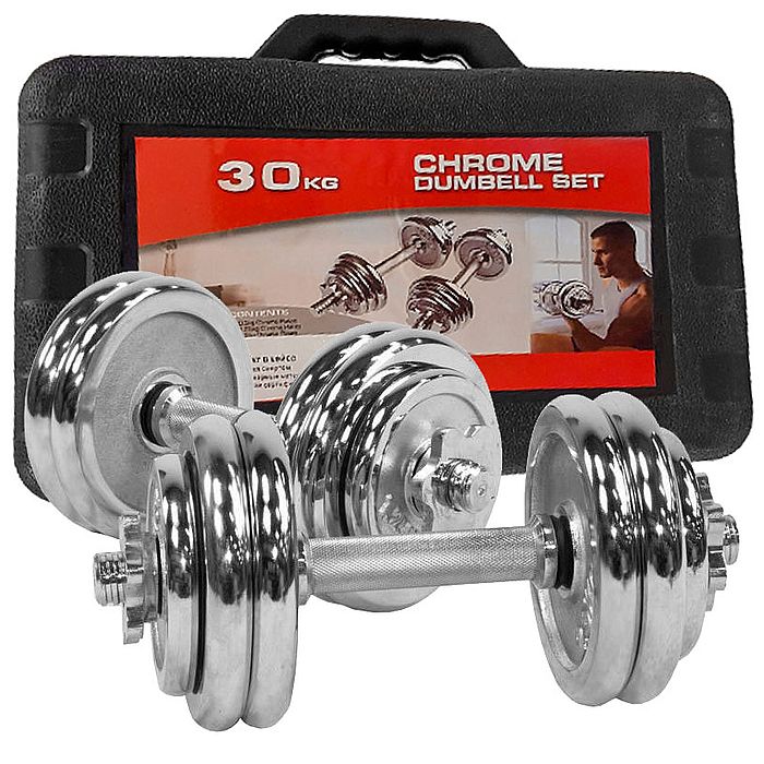 Гантель SPORTEX в кейсе 30 кг (2 шт. х15,0 кг) "York" (серый)