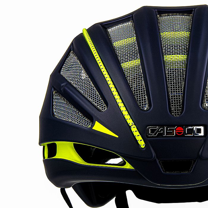 Шлем для велосипеда CASCO SPEEDairo 2 (с визором) (синий/желтый)