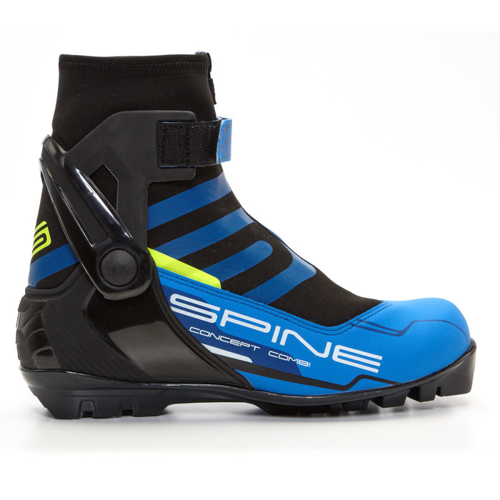Лыжные ботинки SPINE SNS Combi (468) (синий/черный/салатовый)
