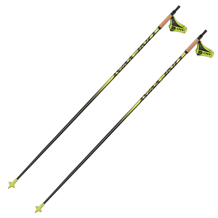 Лыжные палки ONEWAY (OZ40020) Premio SLG 20 (Карбон 100%) (черный/желтый)