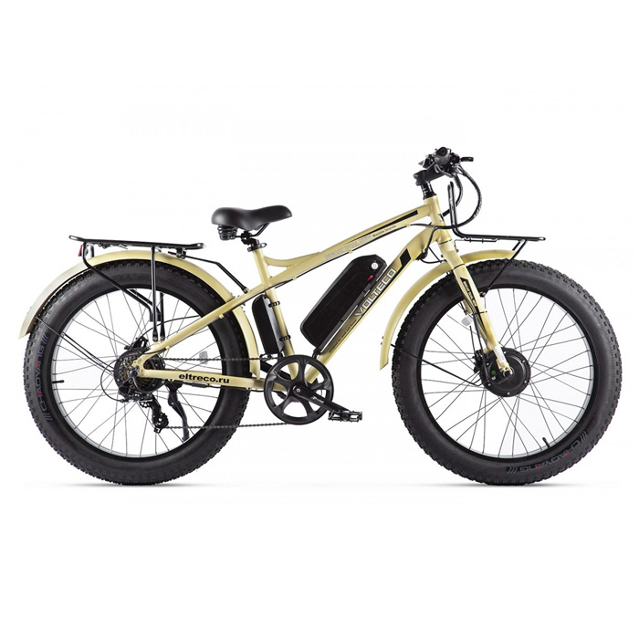 Электровелосипед VOLTECO BIGCAT DUAL NEW 2x500 Wh (бежевый) (2021)