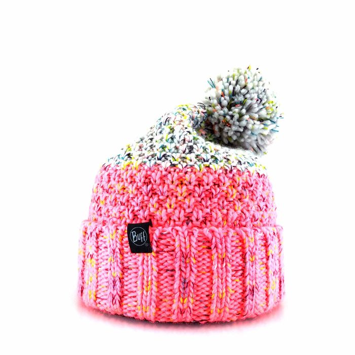 Шапка BUFF Knitted & Polar Hat Janna (розовый/серый)