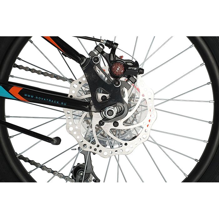 Велосипед NOVATRACK Extreme 20&quot;, Steel, Disc Brakes, 6-Speed (черный) (2021)