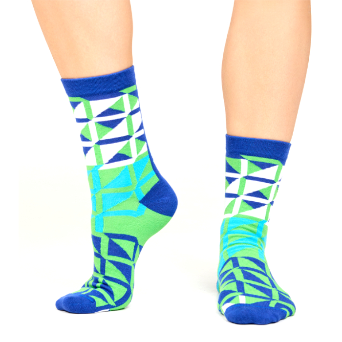 Носки треккинговые NORDSKI Multicolor (синий/зеленый)