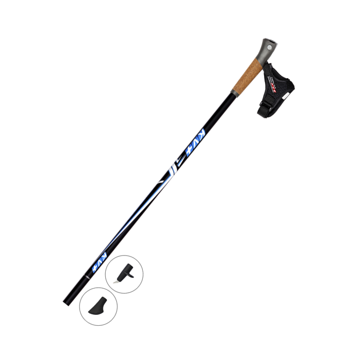 Палки для скандин. ходьбы KV+ (9W02) MISTRAL Clip Nordic Walking pole (Карбон 50%) (черный)