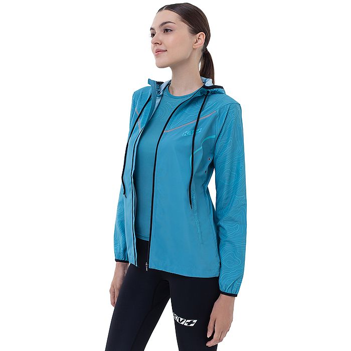 Ветровка для бега женская KV+ Breeze Wave (синий)