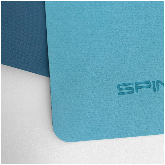 Коврик для йоги SPINE Fit TPE 6 мм. (голубой)