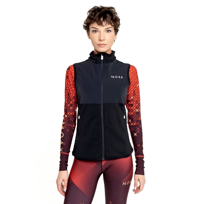 Жилет разминочный женский MOAX Force Wind (черный)