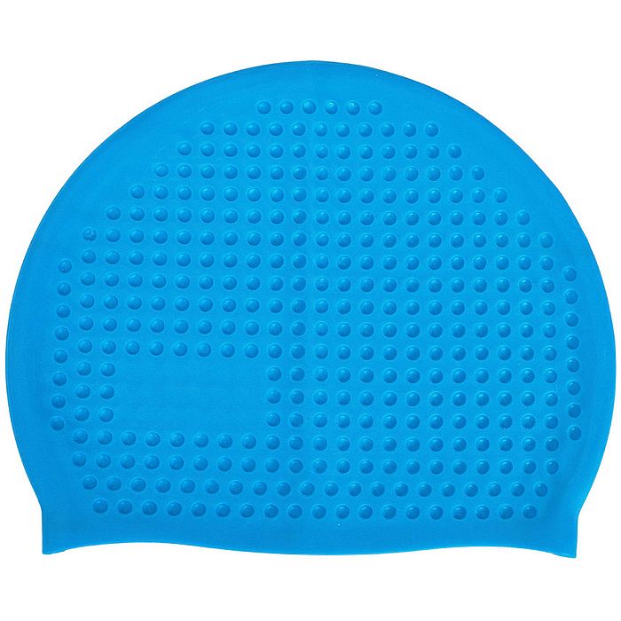 Шапочка для плавания SPORTEX силиконовая массажная Big (голубой)