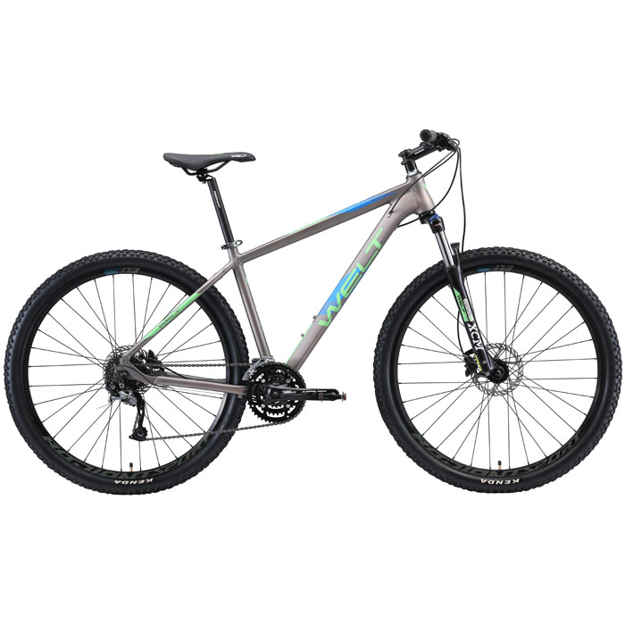 Велосипед WELT Rockfall 4.0 27 (серый/синий/зеленый) (2020)