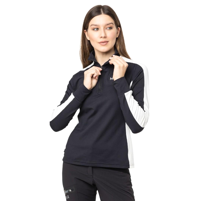 Термобелье женское (верх) MOAX Uhta 1/2 с молнией (черный)