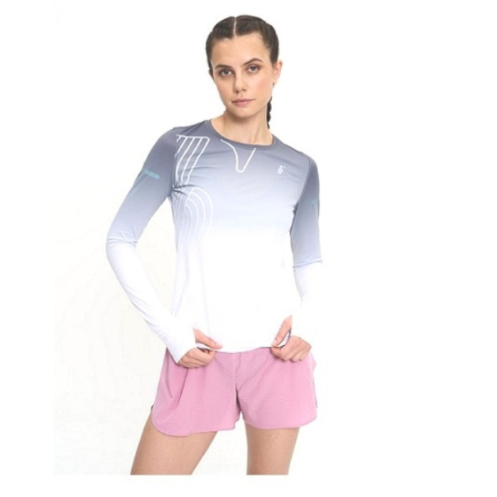 Лонгслив для бега женский BIVIUM Лайт 2.0 (белый)