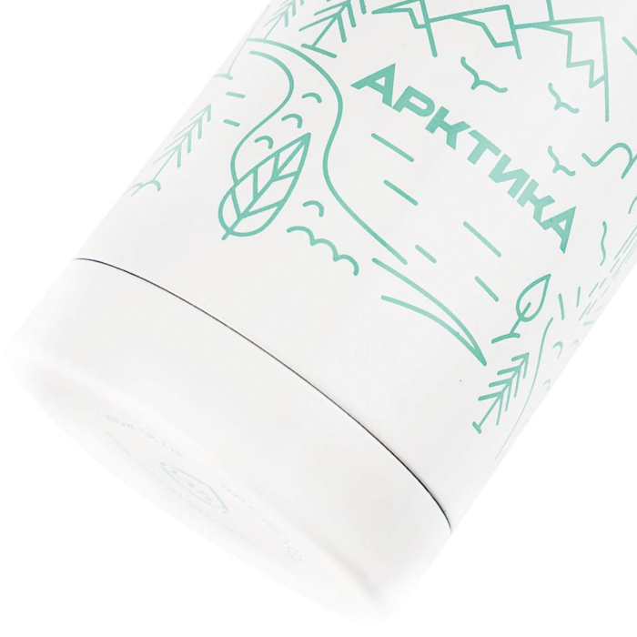 Термос Арктика с узким горлом и глухой пробкой, 0,35 л (белый)