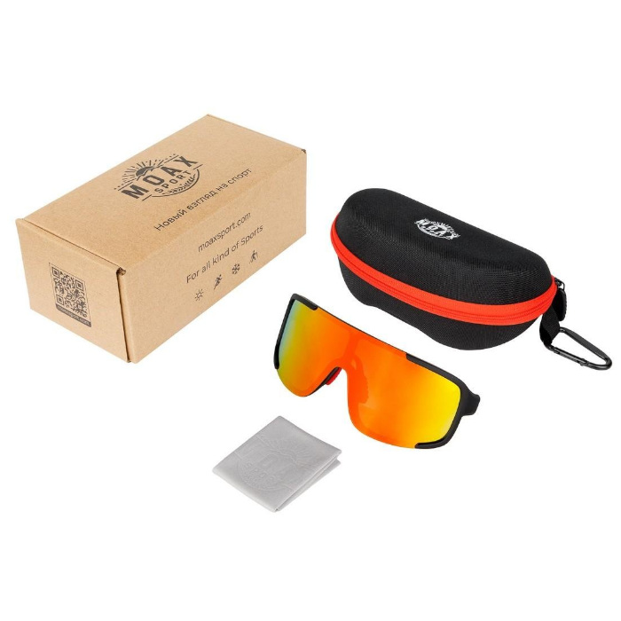 Очки спортивные MOAX Viru (черный/красный)