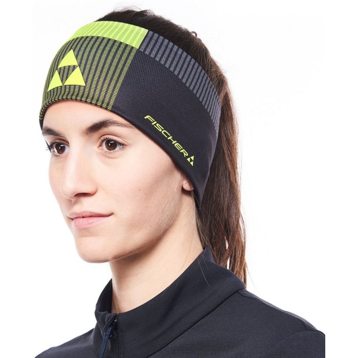 Повязка на голову FISCHER Lahti Print (черный/желтый)
