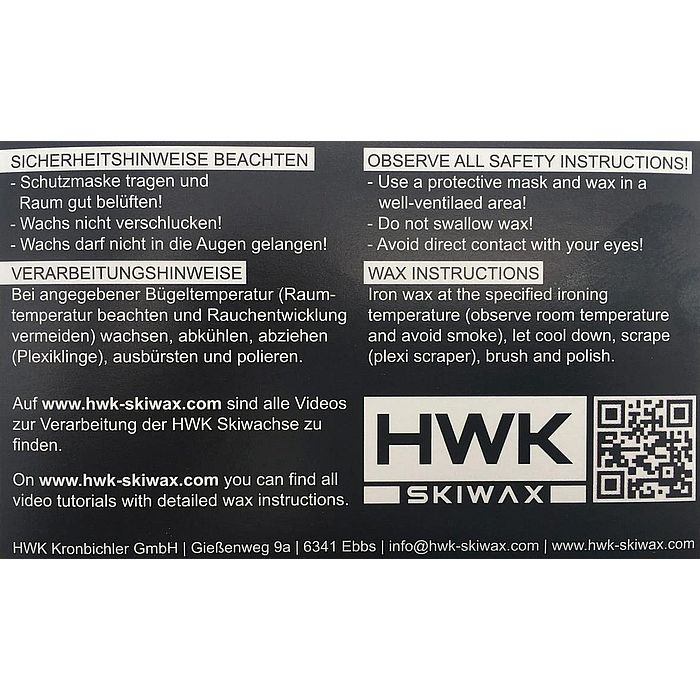 Парафин низкофтористый HWK Racing-LF (+10°С -10°С) 180 г.