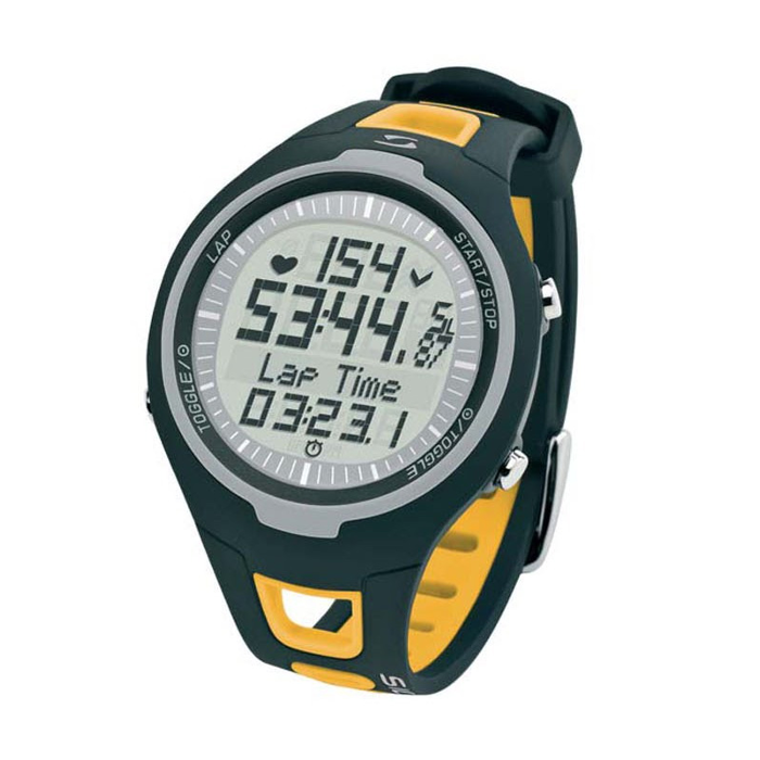 Часы спортивные SIGMA PC-15.11 (15 функций, пульсометр, таймер, калории) (21511) (желтый)