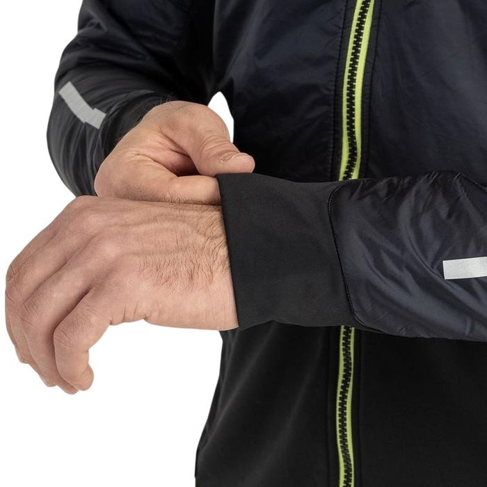 Куртка разминочная MOAX Tauri PRO Hybrid (черный/зеленый)