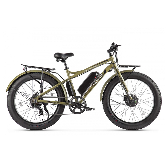 Электровелосипед VOLTECO BIGCAT DUAL NEW 2x500 Wh (хаки) (2021)
