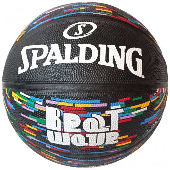 Мяч баскетбольный MEIK Spalding №7 (черный/белый)