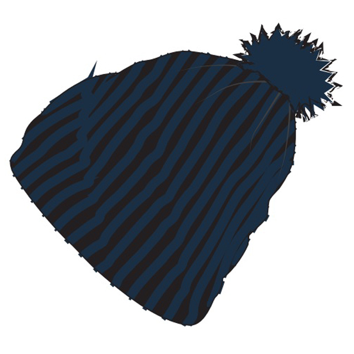Шапка вязанная NORDSKI Wool (черный/синий)