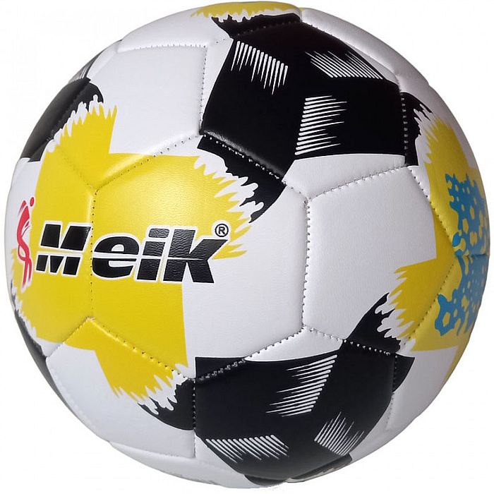 Мяч футбольный MEIK 157 (ТПУ 2,3 мм, 365 гр. маш. сш.) (черный/зеленый)