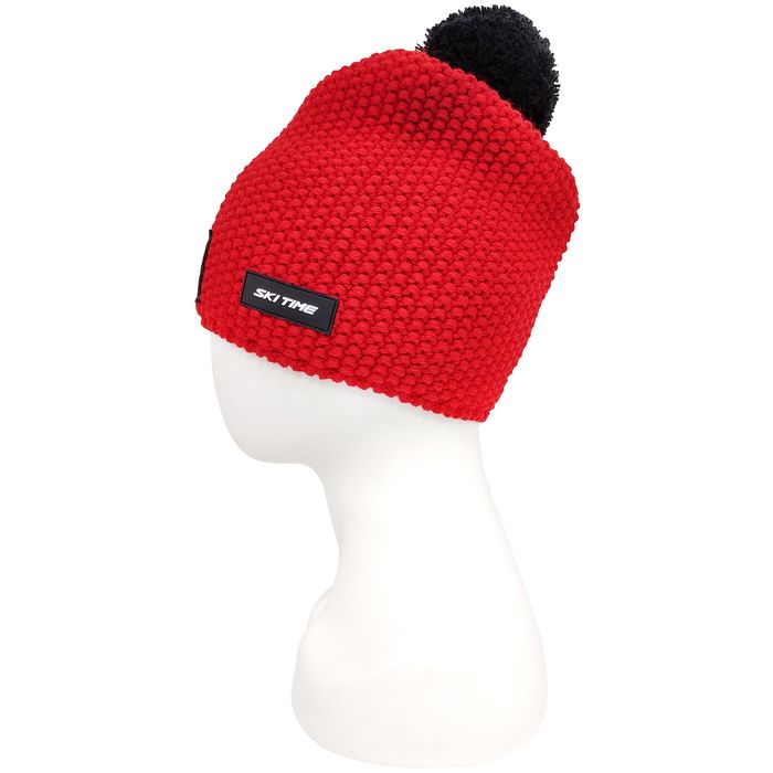 Шапка вязаная SKI TIME Warm (красный)