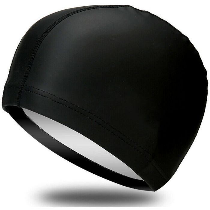 Шапочка для плавания SPORTEX ПУ одноцветная (черный)