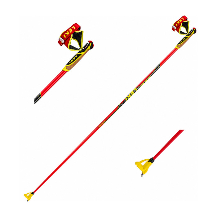 Лыжные палки LEKI HRC Team (Алюминий) (красный)