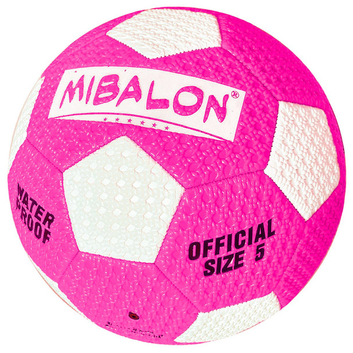 Мяч футбольный MEIK пляжный (PVC 2.6, 310-320 гр., машинная сшивка) (розовый)