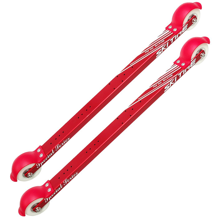 Лыжероллеры SKI TIME Коньковые (620/70х30PU/88A) (белый/красный)
