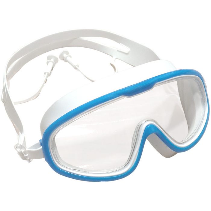 Очки полумаска для плавания SPORTEX взрослая, силикон (синий)