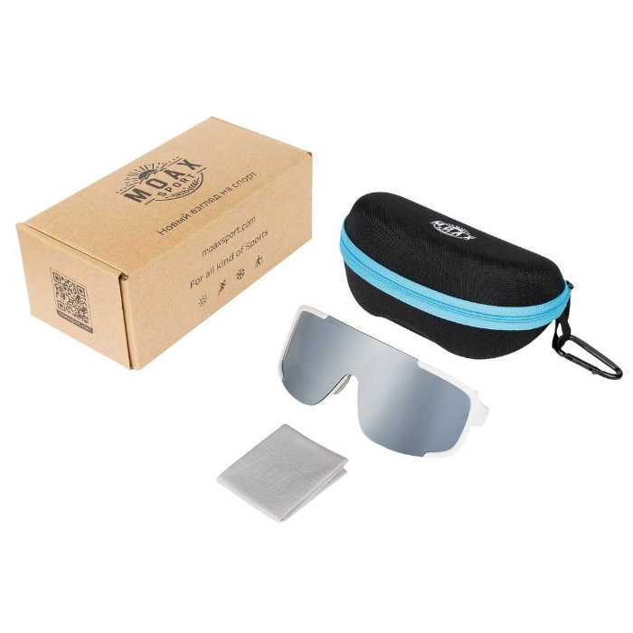 Очки спортивные MOAX Viru (белый/серый)