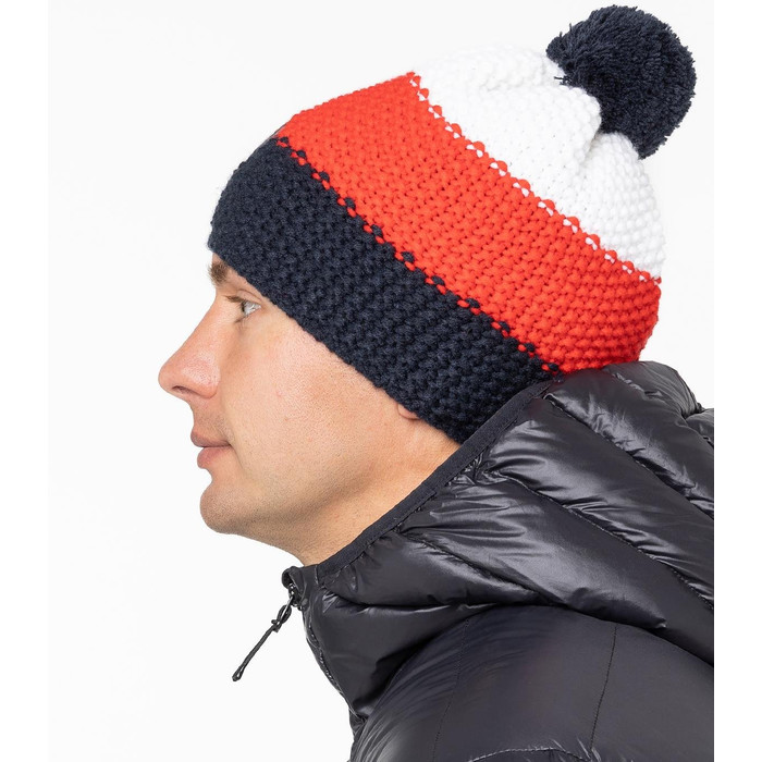 Шапка вязаная GTS Corn Knit 3 полоски (черный/красный)
