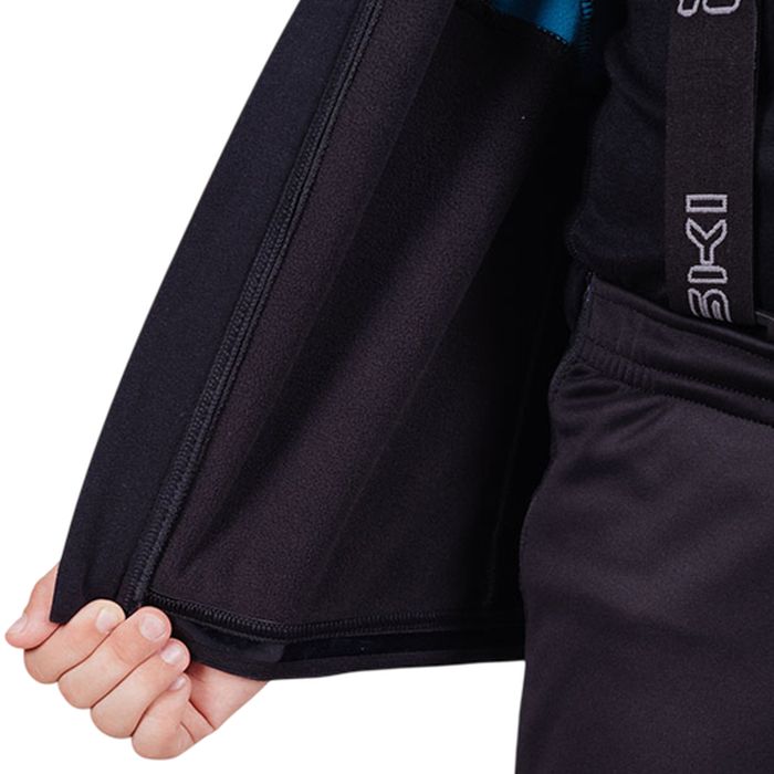 Куртка разминочная Jr. NORDSKI Premium (черный/голубой)