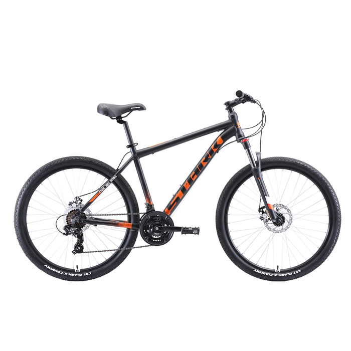 Велосипед STARK Indy 26.2 D (черный/оранжевый/белый) (2020)
