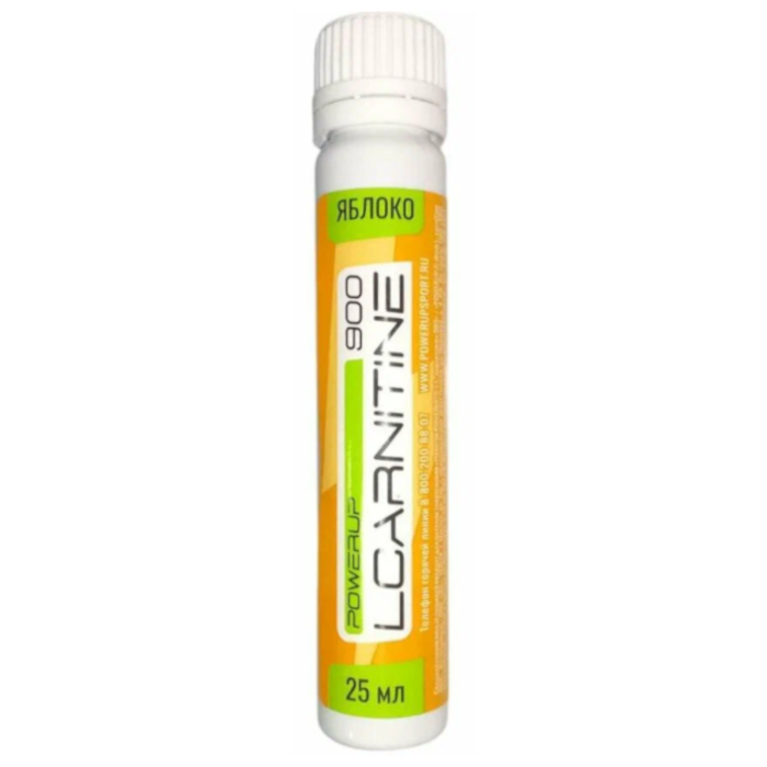 Изотоник POWERUP Напиток L-Carnitine 900 (10 шт) (Яблоко) 25 мл.