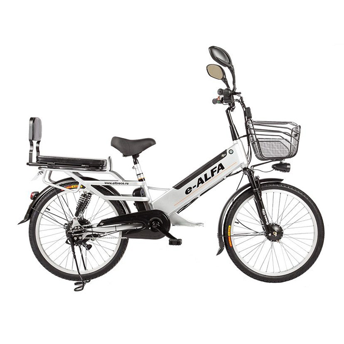 Электровелосипед GREEN CITY e-ALFA 500 Wh (серебристый) (2021)