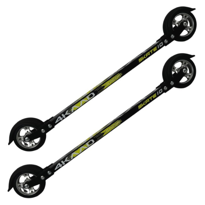 Лыжероллеры 4KAAD Коньковые 10 Pro (100/med/slow/630мм) (черный)