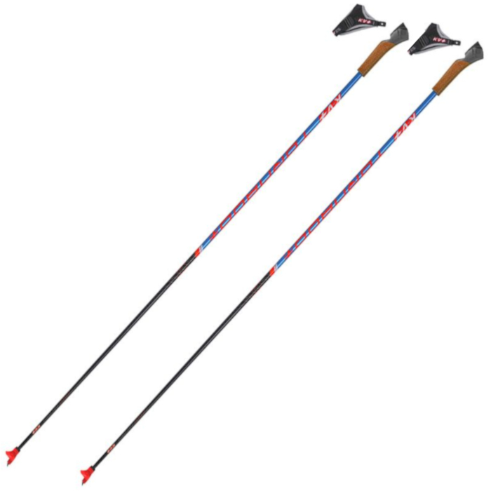 Лыжные палки KV+ (26P003Q) Tornado QCD (Карбон 100%) (черный/синий/красный)