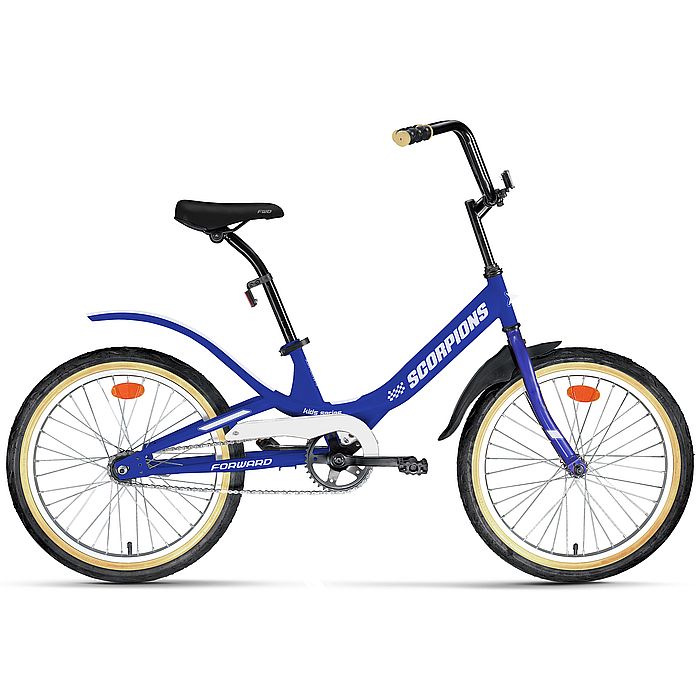 Велосипед FORWARD Scorpions 20 1.0 (синий/серебрянный) (2022)