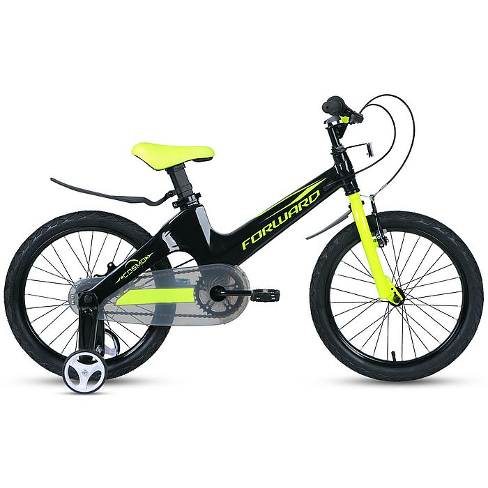 Велосипед FORWARD Cosmo 16 2.0 (черный/зеленый) (2022)