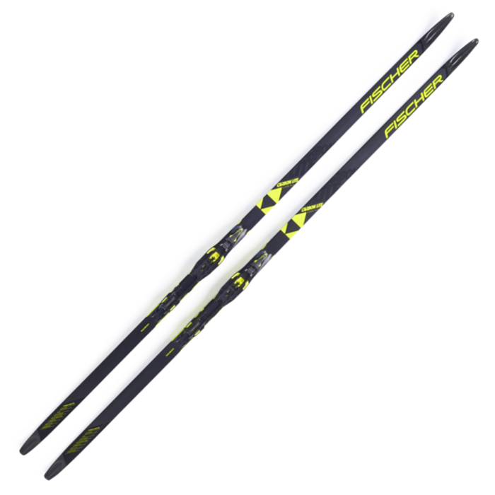 Лыжи беговые FISCHER Carbon CL Plus Soft IFP (черный/желтый)