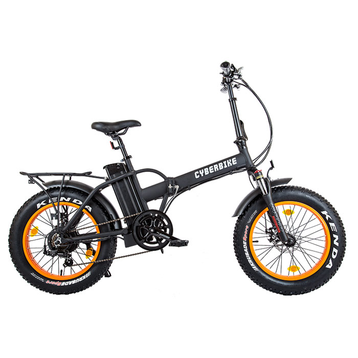 Электровелосипед ELTRECO Cyberbike Fat 500 Wh (черный/оранжевый) (2020)