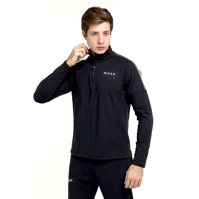Термобелье мужское (верх) MOAX Uhta с молнией (черный)