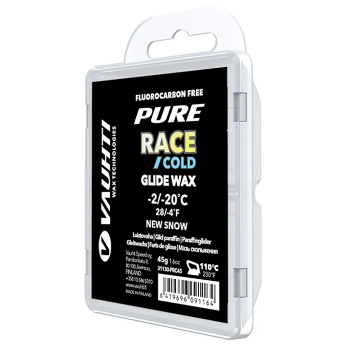Парафин углеводородный VAUHTI PURE Race New Snow Cold (-2°С -20°С) 45 г.