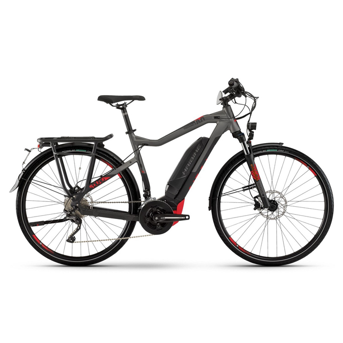 Электровелосипед HAIBIKE Duro Trekking S 8.0 men 500Wh (черный/красный) (2019)