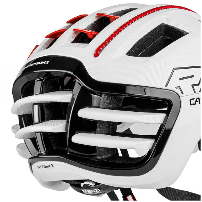 Шлем для велосипеда CASCO SPEEDairo 2 (с визором) (белый/черный)