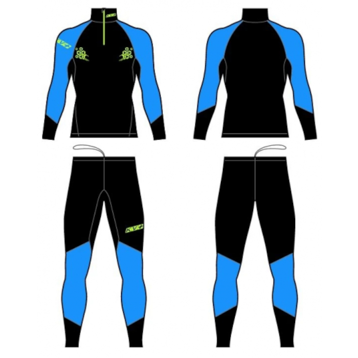 Комбинезон раздельный KV+ Lahti 2 Pieces Suit (черный/синий)