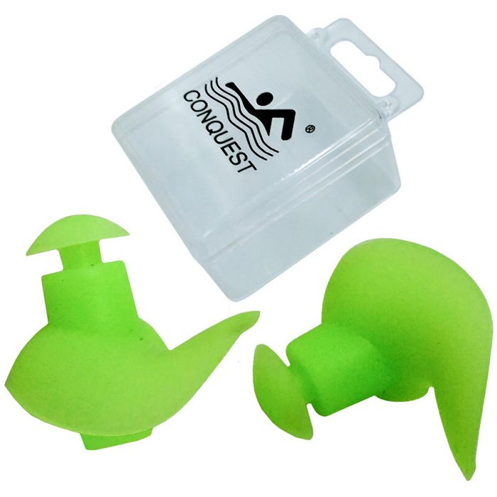 Беруши для плавания SPORTEX силиконовые в боксе (салатовый)